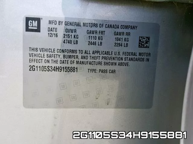 2G1105S34H9155881 фото 2