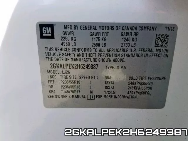 2GKALPEK2H6249387 фото 2