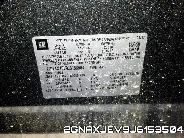 2GNAXJEV9J6153504 фото 2