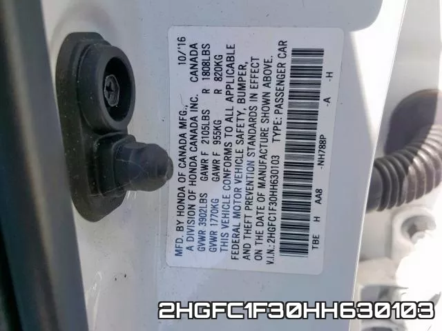 2HGFC1F30HH630103 фото 2