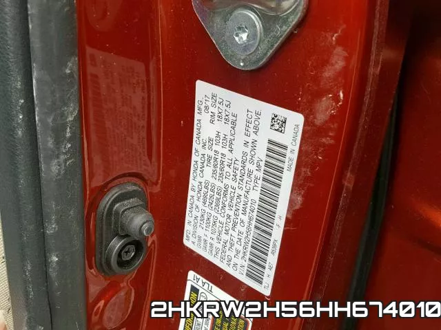2HKRW2H56HH674010 фото 2