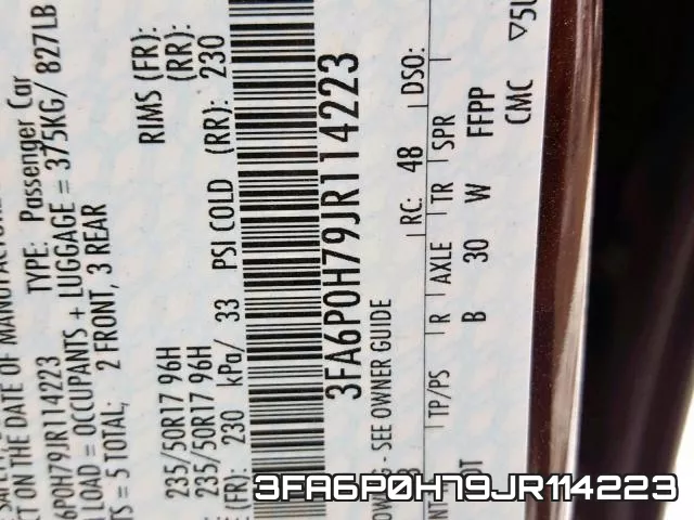 3FA6P0H79JR114223 фото 2