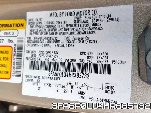 3FA6P0LU4HR385732 фото 2