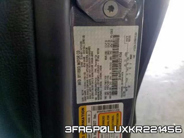 3FA6P0LUXKR221456 фото 2