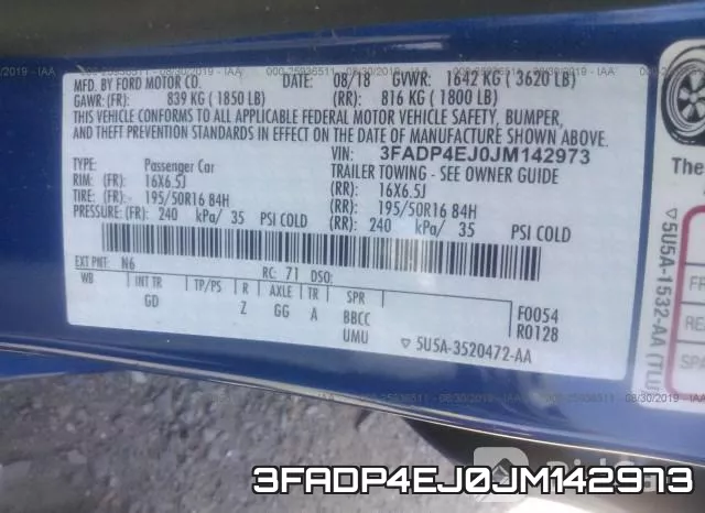 3FADP4EJ0JM142973 фото 10