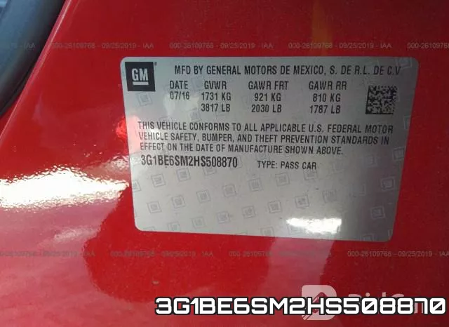 3G1BE6SM2HS508870 фото 10