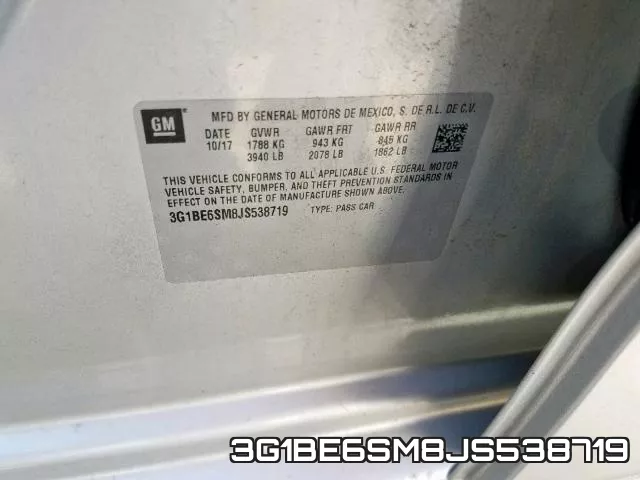 3G1BE6SM8JS538719 фото 2