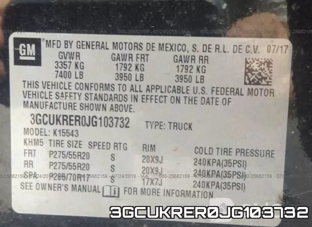 3GCUKRER0JG103732 фото 10