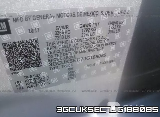 3GCUKSEC7JG188085 фото 9