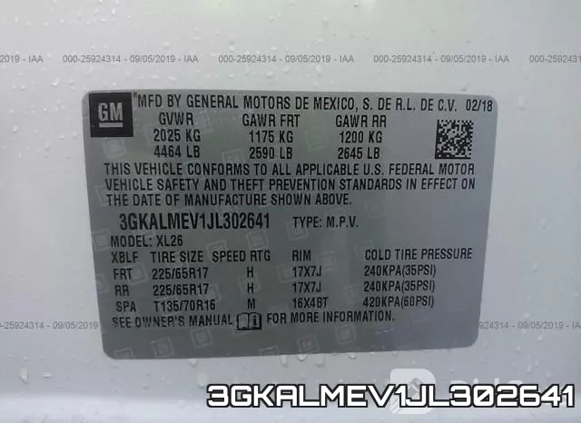 3GKALMEV1JL302641 фото 10