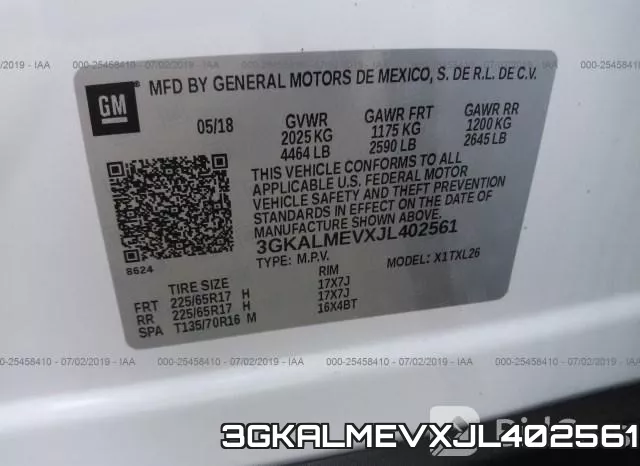 3GKALMEVXJL402561 фото 10