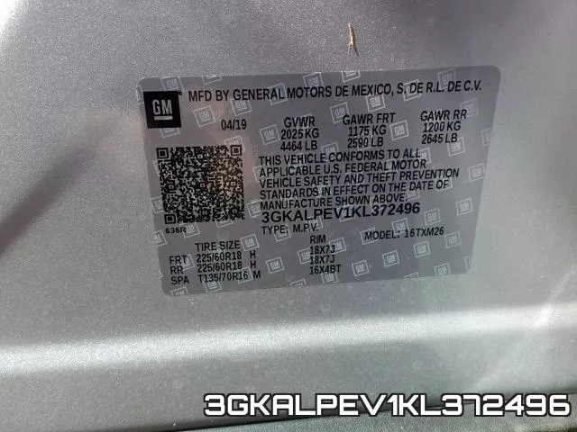 3GKALPEV1KL372496 фото 2