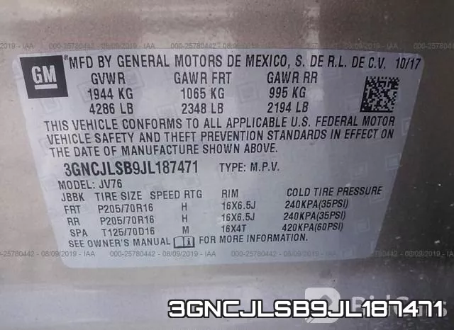 3GNCJLSB9JL187471 фото 10