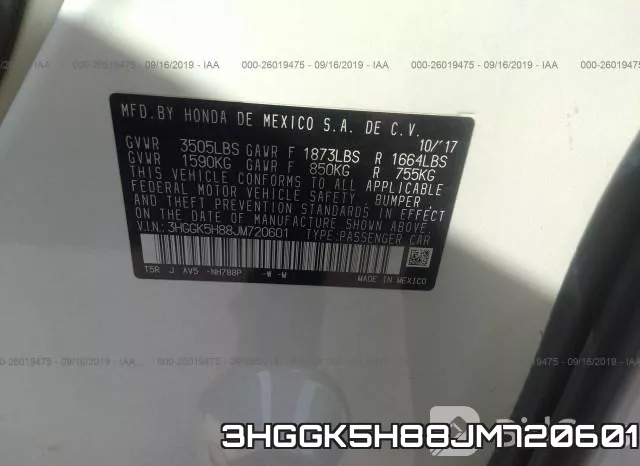 3HGGK5H88JM720601 фото 10