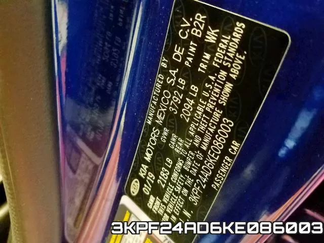 3KPF24AD6KE086003 фото 2