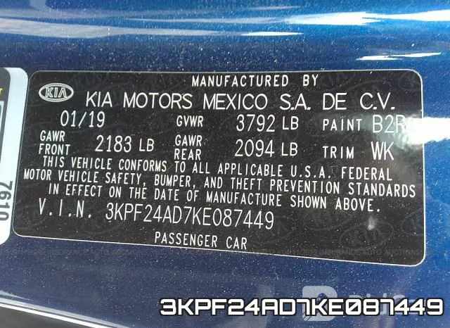3KPF24AD7KE087449 фото 10