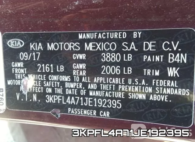 3KPFL4A71JE192395 фото 10