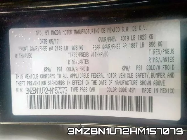 3MZBN1U72HM157073 фото 2