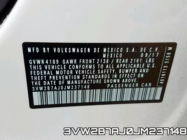3VW2B7AJ0JM237148 фото 2