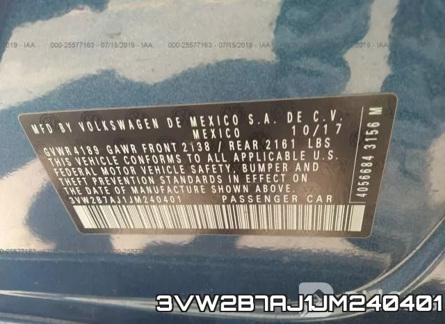 3VW2B7AJ1JM240401 фото 10