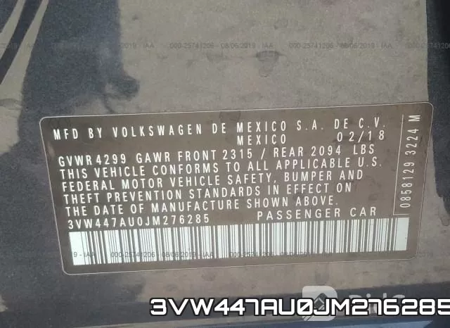3VW447AU0JM276285 фото 10