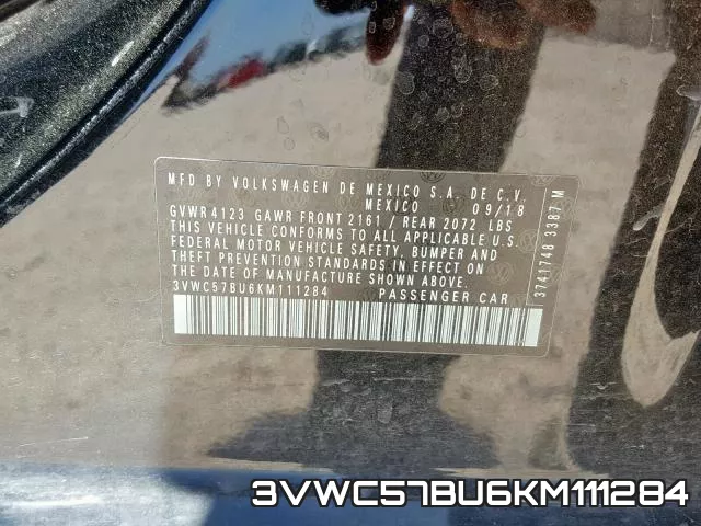 3VWC57BU6KM111284 фото 2