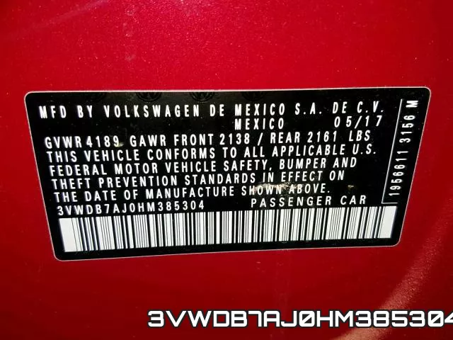 3VWDB7AJ0HM385304 фото 2