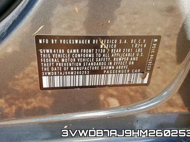 3VWDB7AJ9HM260253 фото 2