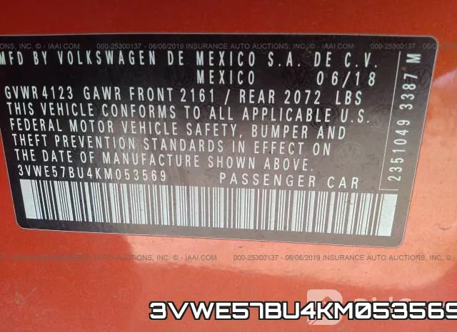 3VWE57BU4KM053569 фото 10