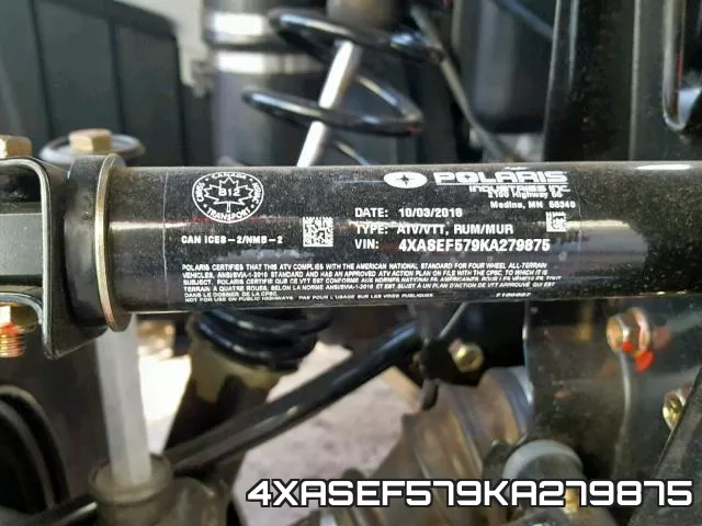 4XASEF579KA279875 фото 2
