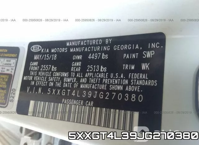 5XXGT4L39JG270380 фото 10