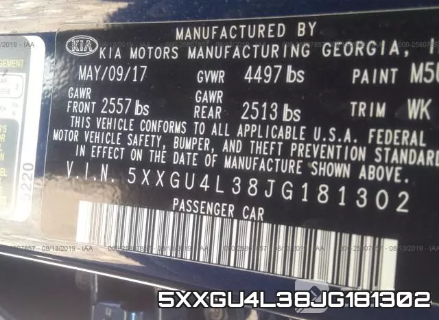 5XXGU4L38JG181302 фото 10