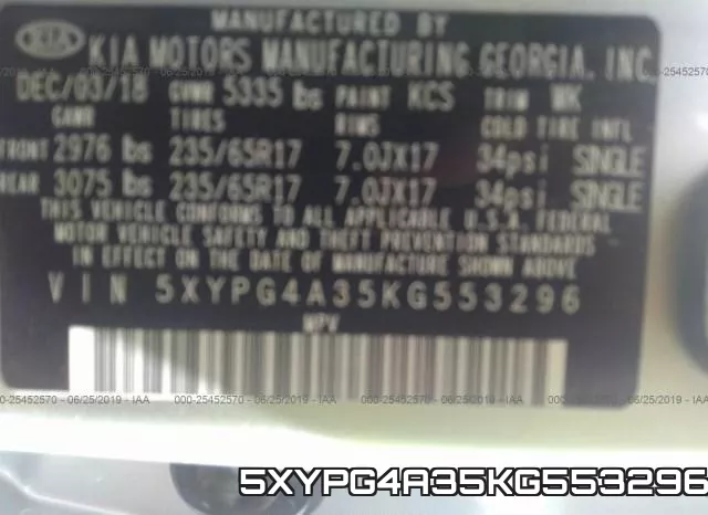 5XYPG4A35KG553296 фото 10