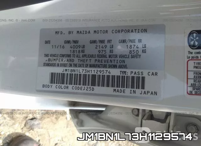 JM1BN1L73H1129574 фото 10
