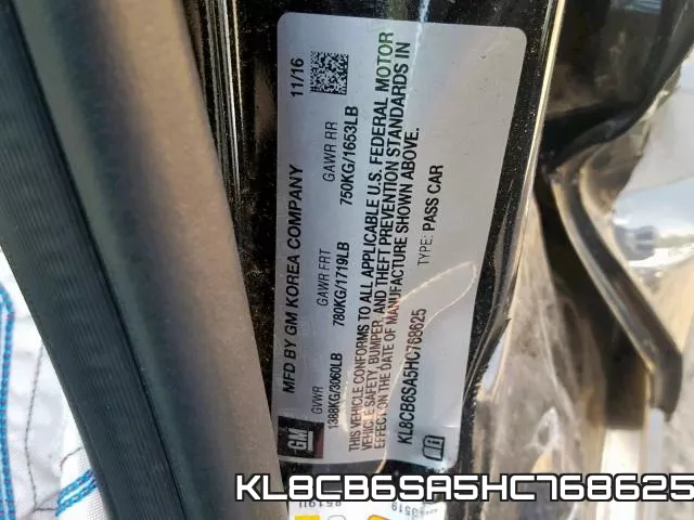 KL8CB6SA5HC768625 фото 2