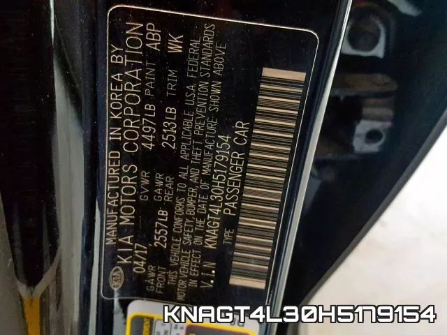 KNAGT4L30H5179154 фото 2