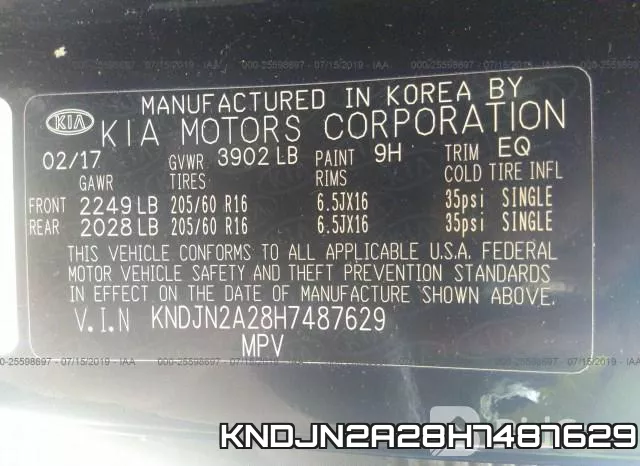 KNDJN2A28H7487629 фото 10