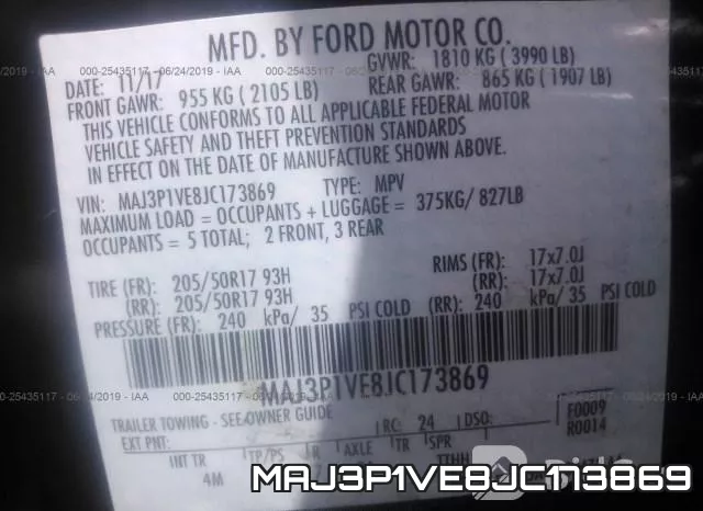 MAJ3P1VE8JC173869 фото 10