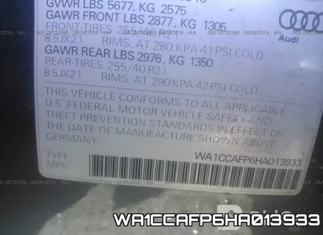 WA1CCAFP6HA013933 фото 10