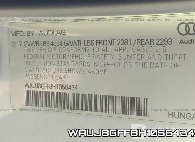 WAUJ8GFF8H1056434 фото 10
