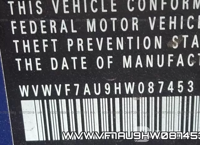 WVWVF7AU9HW087453 фото 10