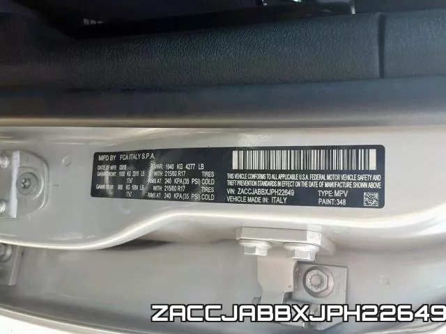 ZACCJABBXJPH22649 фото 2