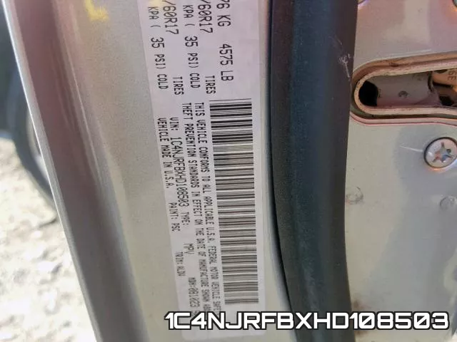 1C4NJRFBXHD108503 фото 2