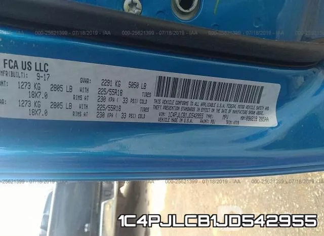 1C4PJLCB1JD542955 фото 10