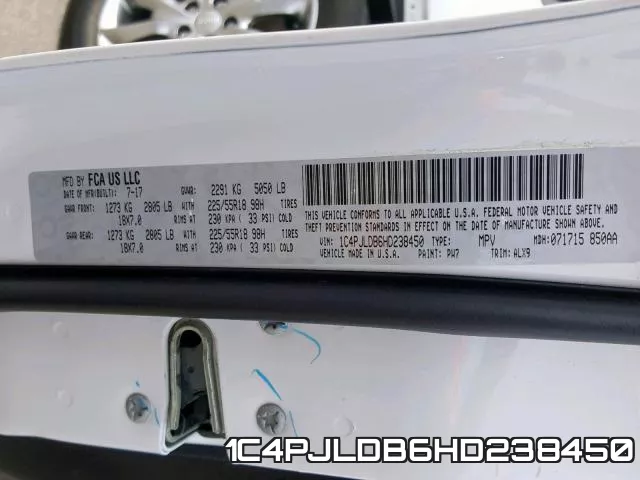 1C4PJLDB6HD238450 фото 2
