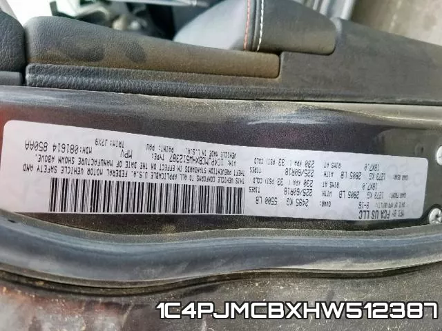 1C4PJMCBXHW512387 фото 2