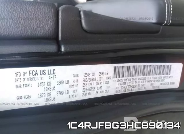 1C4RJFBG3HC890134 фото 10