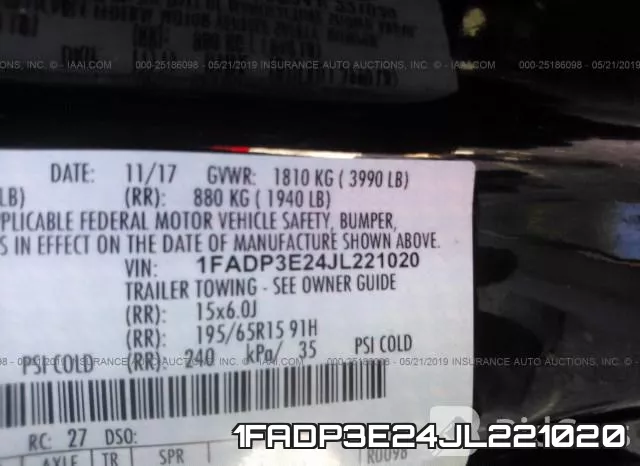 1FADP3E24JL221020 фото 10