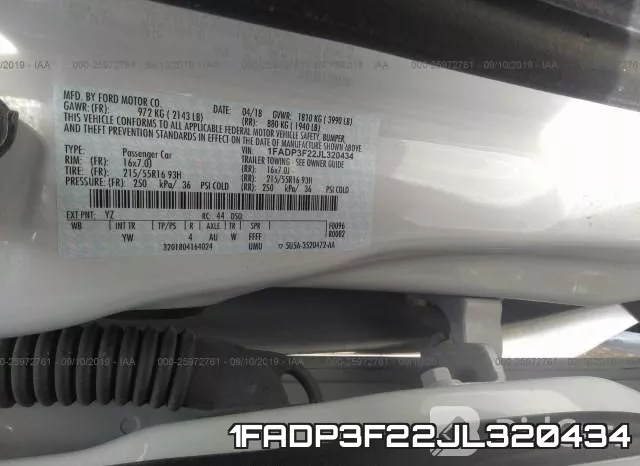 1FADP3F22JL320434 фото 10