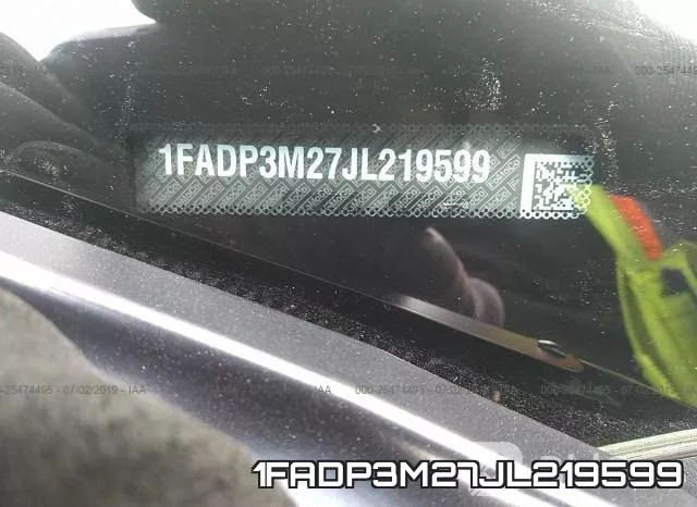 1FADP3M27JL219599 фото 9